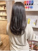 福山美容室caary レイヤーロング内巻きイルミナカラー20代30代