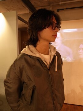 ノラジャーニー(NORA Journey) メンズボブウルフメンズミディアムレイヤーカットメンズウルフ