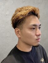 ワンワンオー バーバーショップ 長浜店(@110 BARBER SHOP)&nbsp;ダブルカラーベージュ　ダブルカラー/メンズ/ショート