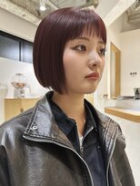 ニール 名古屋 伏見 丸の内(NEELU)&nbsp;【NEELU_misa】ミニボブ ワインレッド