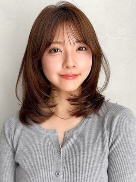 アグノス 青山(Agnos) レイヤーカットワンホンレイヤーデジタルパーマうる艶髪艶感