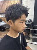 王道アップバングショート