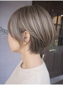 丸みショート/白髪ぼかしハイライト/40代/50代/60代/金沢八景