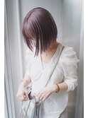 ラベンダーベージュとボブ