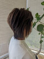 アース 三田南ウッディタウン店(HAIR&MAKE EARTH) 20代30代40代大人可愛い小顔前下がりショートボブウルフカット