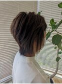 20代30代40代大人可愛い小顔前下がりショートボブウルフカット