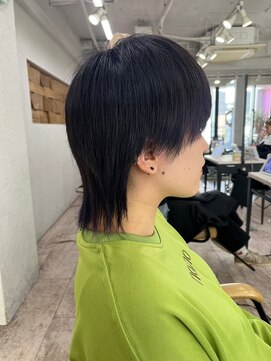 アジールヘア 所沢プロペ通り店(agir hair) ウルフレイヤーカット女性のメンズカット所沢ウルフボブ