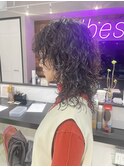 レイヤーカット　パーマ