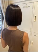 大人綺麗ボブ/藤沢/髪質改善縮毛矯正/ショート/脱白髪染め透明感
