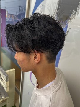 ティーワン 神埼店(T-one) ▼メンズカットツーブロック黒髪メンズパーマニュアンスパーマ