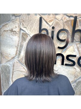 ナチュラルハイセンス 本店(natural high sense) 外ハネ×抹茶カラー 似合わせカット/町屋駅