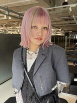 ロジ(loji)&nbsp;ペールピンク×顔まわりカットボブ