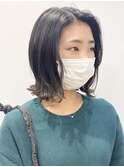 【松戸　石山】癖毛風ボブ黒髪ボブ外ハネボブ前髪無し