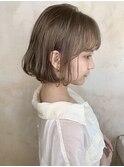 ミルクブラウン/ダークパープル/ナチュラルショート/夏/町田