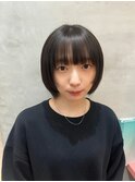 ミニウルフレイヤーカット顔周り前髪韓国ショートボブ