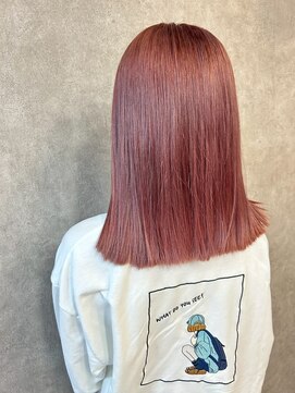 パーミル ヘア クマモト(permille ‰ hair Kumamoto) ピンクベージュ×外はねボブ