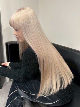 ベレーザ 渋谷(BELEZA) 13364ブリーチ＆ダブルカラー韓国レイヤーホワイトブロンド