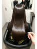 【Platinum Sleek】ダメージレス酸性縮毛矯正ストレート+カット ￥17000