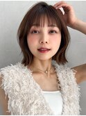くびれヘア美髪前髪結べるボブ艶感ワンカールレイヤーカット