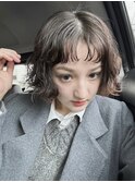 ボブパーマ　ダメージレス　ケアパーマ　ニュアンスカール　前髪
