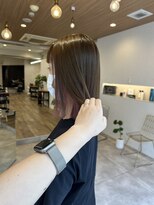 ウタリ(utari)&nbsp;マロンベージュ×ピンク【難波 桜川/白髪ぼかし】