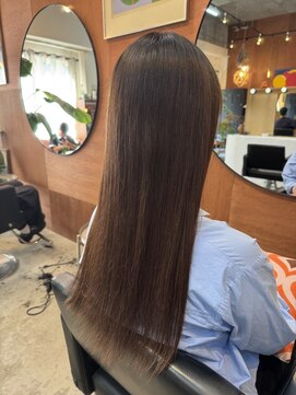 チャプター 問屋町(chapter) 透明感ケアカラーブラウングレージュ髪質改善トリートメント韓国