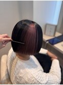 ハイインナーカラー×ヴァイオレットピンク