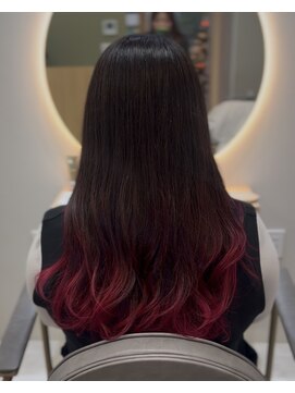 【isola】ブリーチ1回/グラデーションカラー/裾カラー/ロング