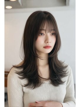 ケシキ 表参道 原宿(kesiki.) ミディアムレイヤー/顔周りカット/くびれ