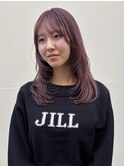 ブリーチ1回でできるピンクベージュ