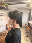 ダークパープルの小顔大人ナチュラルショート