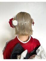 ガーデン プリヴェ(GARDEN:Prive) 成人式ヘアセット ボブ水引きアレンジ
