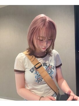 ノル 栄矢場町(nol) ペールピンク×ブラウン　グラデーション