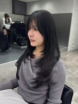 ジーニー 千葉(GENiE) 韓国レイヤーカット/顔周り/ダークグレージュ/【古荘竜生】