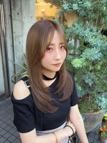 ヘアーアンドメイク ブリリアント(hair&make BRILLIANT)&nbsp;可愛いサイドバング♪顔周りレイヤー！ベージュ系カラー♪