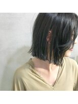 ミント(mint) 切りっぱなしボブ&暗くても透けるグレー