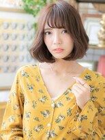 カバーヘア ブリス 川口(COVER HAIR bliss)&nbsp;くせ毛風ニュアンスカールAラインラブ大人ボブa川口20代30代40代