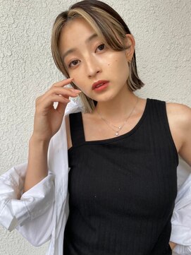 ロンドシェリ 仙台(Lond Cheri) ボブ× フェイスフレーミング インナーカラー  ダブルカラー