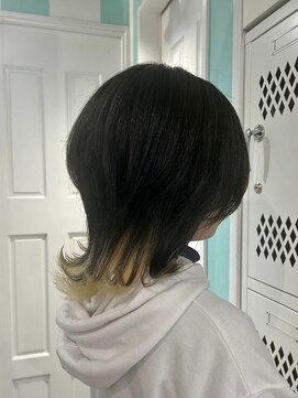 マティーナ ヘアー 池袋(Matina hair) 【ウルフ×インナーミルクティーベージュ】20代30代40代50代