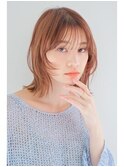 【長まなみ】大人可愛いカジュアルウルフボブ/ベージュカラー