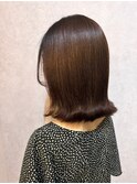 大人かわいい外ハネミディボブ 髪質改善Tr＋艶カラー#1
