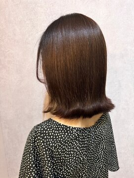 ウィスプ 赤羽店(wisp) 大人かわいい外ハネミディボブ 髪質改善Tr＋艶カラー#1