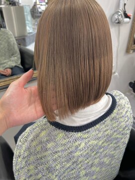 グラムテン 西尾店(gram) ボブ_ミルクティーベージュ_髪質改善_アディクシーカラー171