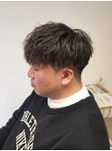 刈り上げショートマッシュ縦落ちツイストスパイラルパーマ