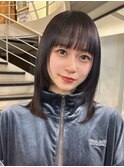 鎖骨ミディアム/ナチュラル/大人清楚/ダークブラウン/レイヤー