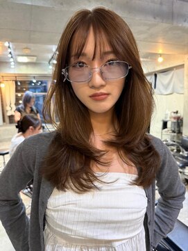 ナループロアボタン(Nalu pu loa BOTAN) 海外風レイヤーカット/バタフライレイヤーカット/オリーブカラー