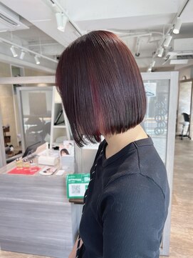 ブロッサム 保谷(Blossom) 20代30代愛されヘア◎丸みショートボブ×透明感ピンク