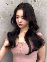 コート 表参道(Cote)&nbsp;韓国ヘア 2wayバング 顔まわりカットNo.1 レイヤー グレージュ