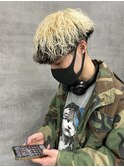 MEN'S HAIR/ブルーブラック/スペインカール/韓国マッシュ