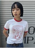 ストレートパーマ/ミニボブ